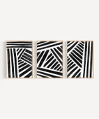 Çerçevesiz Poster Geometrik Siyah-Beyaz Çizgiler 3'lü thumbnail 7