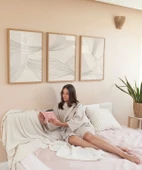 Çerçevesiz Poster Minimalist Organik Formlar 3'lü thumbnail 3