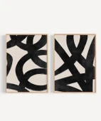 Çerçevesiz Poster Kesişen Çizgiler Soyut 2'li thumbnail 7