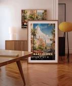 Çerçevesiz Poster Şehir ve Deniz Uyumu – Barcelo thumbnail 4