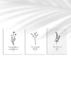 Çerçevesiz Poster Doğadan İlham Alan İncil 3'lü thumbnail 1