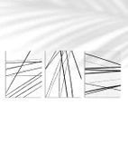 Çerçevesiz Poster Geometrik Çizgiler 3'lü thumbnail 1