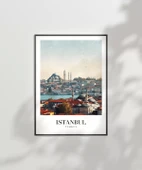 Çerçevesiz Poster Timeless Istanbul Skyline - 6