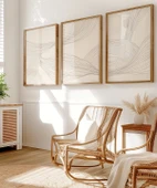 Çerçevesiz Poster Minimalist Organik Formlar 3'lü thumbnail 4