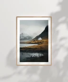 Çerçevesiz Poster Sisli Dağ Evi thumbnail 7