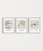 Çerçevesiz Poster Bohème ve Simplicity Dekoratif 3'lü - 6