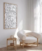 Çerçevesiz Poster Modern Sanat Stilinde Soyut Nü Desenli thumbnail 4