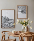 Çerçevesiz Poster Hareket ve Akış Temalı Monokrom 2'li thumbnail 5