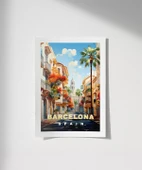 Çerçevesiz Poster Barcelona’nın Zarif Sokakları thumbnail 1