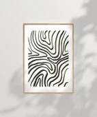 Çerçevesiz Poster Organik Hatlı Soyut thumbnail 7