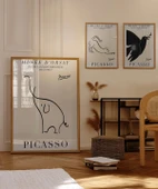 Çerçevesiz Poster Picasso Minimal Çizgi Sanatı 3'lü - 3