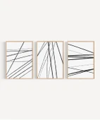 Çerçevesiz Poster Geometrik Çizgiler 3'lü thumbnail 6