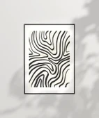Çerçevesiz Poster Organik Hatlı Soyut thumbnail 6
