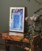 Çerçevesiz Poster Çiçeklerin Ardındaki Kapı thumbnail 5