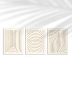 Çerçevesiz Poster Organik Akış ve Desen Sanatı Triptik 3'lü thumbnail 1