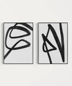 Çerçevesiz Poster Dinamizm Temalı Monokrom 2'li thumbnail 6