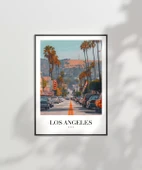 Çerçevesiz Poster Los Angeles Sokak Manzarası thumbnail 7