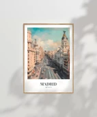 Çerçevesiz Poster Madrid’in İkonik Caddesi thumbnail 7
