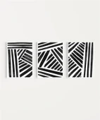 Çerçevesiz Poster Geometrik Siyah-Beyaz Çizgiler 3'lü thumbnail 2