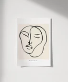 Çerçevesiz Poster Minimalist Portre Sanat thumbnail 1