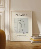 Çerçevesiz Poster Picasso Stil Soyut Kuş Çizimi thumbnail 4