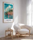 Çerçevesiz Poster Portofino'nun Renkli Kıyıları thumbnail 3