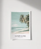 Çerçevesiz Poster Sandy Lane Barbados Tropik Sahil thumbnail 7
