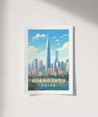 Çerçevesiz Poster İhtişamlı Guangzhou Gökdelenleri thumbnail 1
