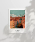 Çerçevesiz Poster Tarihi Lyon Sokakları Dekoratif - 2
