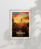 Çerçevesiz Poster Tahran’ın Zarif Silüeti ve Dağ Manzarası thumbnail 7