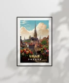 Çerçevesiz Poster Lille Tarihi ve Çiçek Bahçesi Sanat thumbnail 7