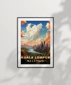 Çerçevesiz Poster Kuala Lumpur Şehir Silüeti thumbnail 6