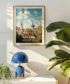 Çerçevesiz Poster Tallinn Tarihi Şehir Manzarası thumbnail 5