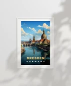 Çerçevesiz Poster Dresden Almanya Ufuk Çizgisi thumbnail 2