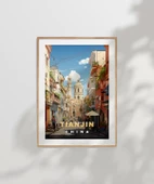 Çerçevesiz Poster Tianjin Tarihi Sokak Manzarası - 6