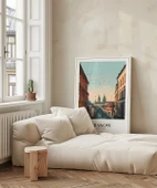 Çerçevesiz Poster Krakow Tarihi Sokakları ve Silüeti i thumbnail 3