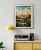Çerçevesiz Poster Xi'an Tarihi ve Modern Perspektif Sanatsal thumbnail 3