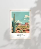 Çerçevesiz Poster Arizona Çölün Simgesi thumbnail 7
