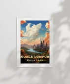 Çerçevesiz Poster Kuala Lumpur Şehir Silüeti thumbnail 2