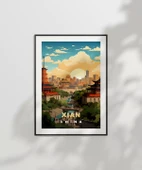 Çerçevesiz Poster Xi'an Tarihi ve Modern Perspektif Sanatsal thumbnail 6