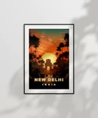 Çerçevesiz Poster New Delhi Gün Batımı thumbnail 7