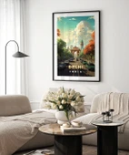 Çerçevesiz Poster Delhi'nin Renkli Yolları thumbnail 4