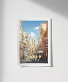 Çerçevesiz Poster Tianjin Tarihi Sokak Manzarası - 1