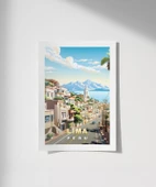 Çerçevesiz Poster Tropikal Lima Sokakları Dekoratif - 1