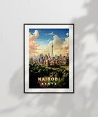 Çerçevesiz Poster Nairobi Şehir Manzarası thumbnail 7