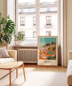 Çerçevesiz Poster Renkli Sintra Evleri Minimalist thumbnail 5