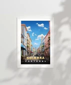 Çerçevesiz Poster Coimbra'nın Renkli Sokakları thumbnail 2