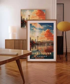 Çerçevesiz Poster Vancouver Gün Batımı Manzarası thumbnail 4