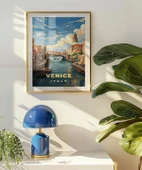 Çerçevesiz Poster Venedik Kanalı Manzarası thumbnail 5
