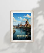 Çerçevesiz Poster Dresden Almanya Ufuk Çizgisi thumbnail 6
